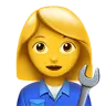 Woman Mechanic Emoji 👩‍🔧 image - Apple style