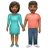 Woman And Man Holding Hands: Medium-Dark Skin Tone