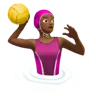 Woman Playing Water Polo: Medium-Dark Skin Tone Emoji 🤽🏾‍♀️ image - Apple style