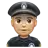Man Police Officer: Medium-Light Skin Tone