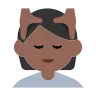 Person Getting Massage: Medium-Dark Skin Tone Emoji 💆🏾 image - Tossface style