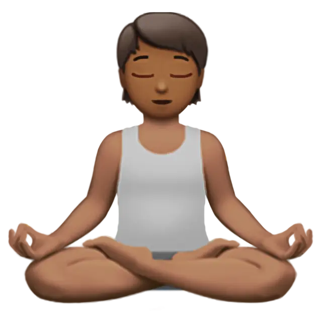 Person In Lotus Position: Medium-Dark Skin Tone