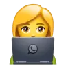 Woman Technologist Emoji 👩‍💻 image - WhatsApp style