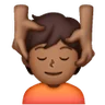 Person Getting Massage: Medium-Dark Skin Tone Emoji 💆🏾 image - Samsung style