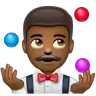 Man Juggling: Medium-Dark Skin Tone Emoji 🤹🏾‍♂️ image - WhatsApp style