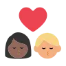 Kiss: Woman, Man, Medium-Dark Skin Tone, Medium-Light Skin Tone Emoji 👩🏾‍❤️‍💋‍👨🏼 image - Tossface style