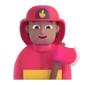 Firefighter: Medium Skin Tone Emoji 🧑🏽‍🚒 image - Microsoft 3D Fluent style