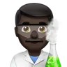 Man Scientist: Dark Skin Tone Emoji 👨🏿‍🔬 image - Apple style