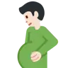 Pregnant Man: Light Skin Tone Emoji 🫃🏻 image - Twitter / X (Twemoji) style
