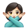 Woman Gesturing No: Light Skin Tone Emoji 🙅🏻‍♀️ image - WhatsApp style