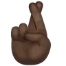 Crossed Fingers: Dark Skin Tone Emoji 🤞🏿 image - WhatsApp style