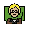 Teacher: Medium-Light Skin Tone Emoji 🧑🏼‍🏫 image - OpenMoji style