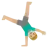 Man Cartwheeling: Medium-Light Skin Tone
