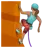 Woman Climbing: Medium Skin Tone