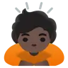 Person Bowing: Dark Skin Tone Emoji 🙇🏿 image - Google Noto Color style