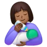 Woman Feeding Baby: Medium-Dark Skin Tone Emoji 👩🏾‍🍼 image - Samsung style