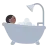 Person Taking Bath: Medium-Dark Skin Tone