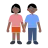 Woman And Man Holding Hands: Medium-Dark Skin Tone