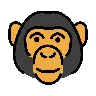 Emoji Faccia di scimmia 🐵 image - OpenMoji style
