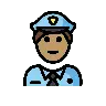 Police Officer: Medium Skin Tone Emoji 👮🏽 image - OpenMoji style