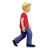 Man Walking Facing Right: Medium-Light Skin Tone