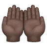 Palms Up Together: Dark Skin Tone Emoji 🤲🏿 image - Samsung style