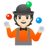 Person Juggling: Light Skin Tone Emoji 🤹🏻 image - Google Noto Color style