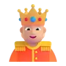 Person With Crown: Medium-Light Skin Tone Emoji 🫅🏼 image - Microsoft 3D Fluent style