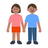 Woman And Man Holding Hands: Medium Skin Tone Emoji 👫🏽 image - Tossface style