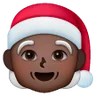 Mx Claus: Dark Skin Tone Emoji 🧑🏿‍🎄 image - Samsung style