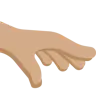Palm Down Hand: Medium Skin Tone Emoji 🫳🏽 image - Twitter / X (Twemoji) style