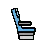 Siège Emoji 💺 image - OpenMoji style
