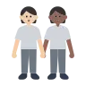 People Holding Hands: Light Skin Tone, Medium-Dark Skin Tone Emoji 🧑🏻‍🤝‍🧑🏾 image - Tossface style