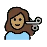 Woman Getting Haircut: Medium Skin Tone Emoji 💇🏽‍♀️ image - OpenMoji style