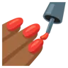 Nail Polish: Medium-Dark Skin Tone Emoji 💅🏾 image - Google Noto Color style