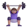 Woman Lifting Weights: Medium Skin Tone Emoji 🏋🏽‍♀️ image - Microsoft 3D Fluent style