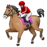 Horse Racing: Medium Skin Tone Emoji 🏇🏽 image - WhatsApp style