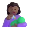 Woman Feeding Baby: Medium-Dark Skin Tone Emoji 👩🏾‍🍼 image - Microsoft 3D Fluent style