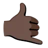 Call Me Hand: Dark Skin Tone Emoji 🤙🏿 image - Google Noto Color Animated style