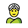 Emoji Uomo con turbante 👳 image - OpenMoji style