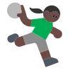 Woman Playing Handball: Dark Skin Tone Emoji 🤾🏿‍♀️ image - Tossface style