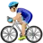 Man Biking: Medium-Light Skin Tone