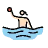 Woman Playing Water Polo: Light Skin Tone Emoji 🤽🏻‍♀️ image - OpenMoji style