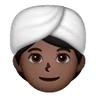 Woman Wearing Turban: Dark Skin Tone Emoji 👳🏿‍♀️ image - Samsung style