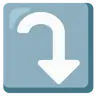 Right Arrow Curving Down Emoji ⤵ image - Google Noto Color style