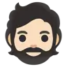 Person: Light Skin Tone, Beard Emoji 🧔🏻 image - Google Noto Color style