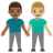 Men Holding Hands: Medium-Light Skin Tone, Medium-Dark Skin Tone
