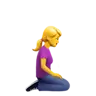 Woman Kneeling Facing Right Emoji 🧎‍♀️‍➡️ image - Apple style