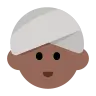 Woman Wearing Turban: Medium-Dark Skin Tone Emoji 👳🏾‍♀️ image - Tossface style