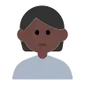 Person Frowning: Dark Skin Tone Emoji 🙍🏿 image - Tossface style